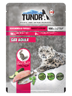 Tundra Cat Wet Food Pouch Rabbit Trout