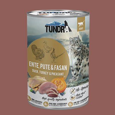 Tundra nourriture humide dinde canard faisan