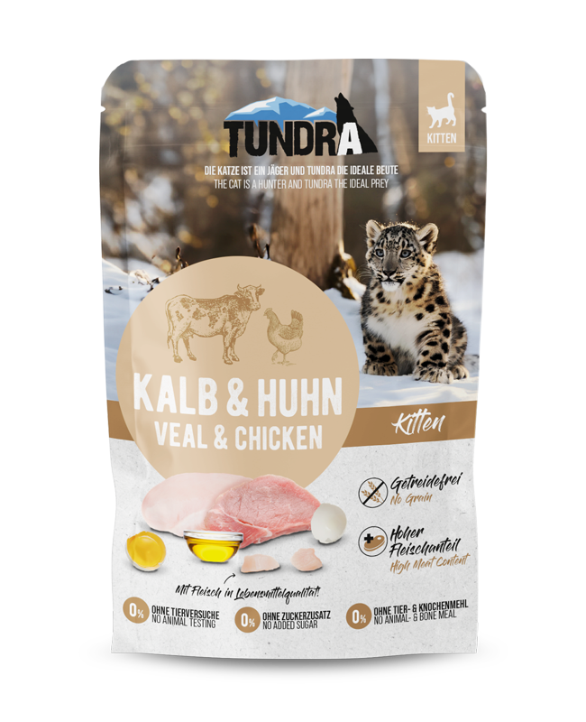 Tundra 猫湿粮袋 小猫小牛肉和鸡肉