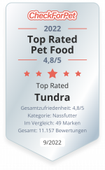 El alimento para mascotas mejor valorado: Tundra